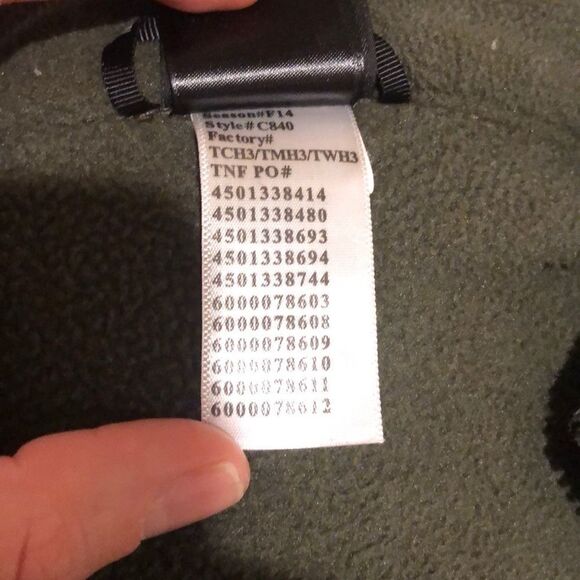 NORTH face army green polar fleece - Picture 10 of 11